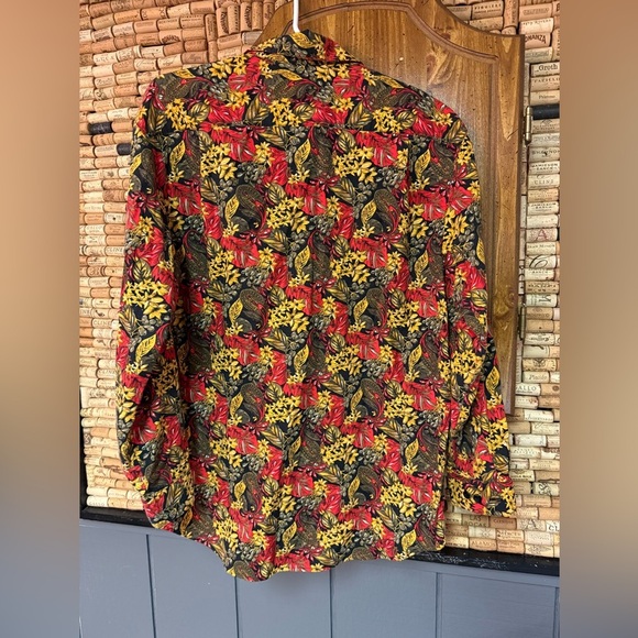 Vintage Hunt Club cotton blend floral paisley button down size M - Picture 6 of 6